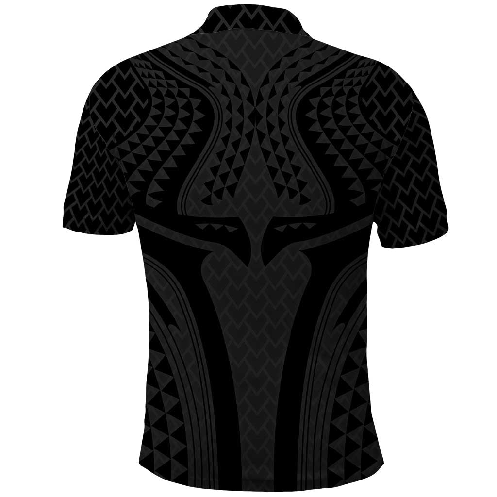Hawaiian Kakau Art Tattoos Aquaman Style Polo Shirt Black Version LT03