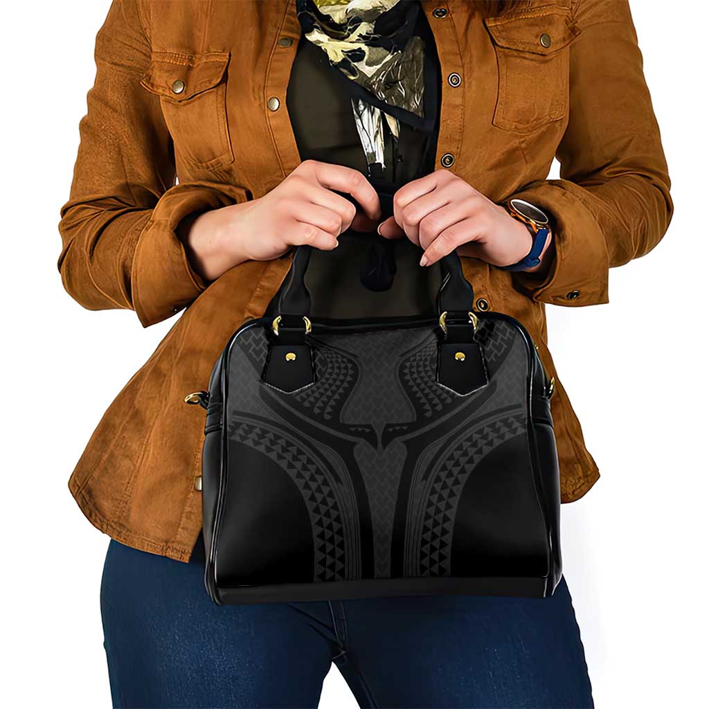 Hawaiian Kakau Art Tattoos Aquaman Style Shoulder Handbag Black Version LT03