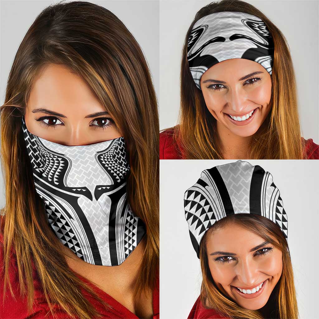 Hawaiian Kakau Art Tattoos Aquaman Style Neck Gaiter White Version LT03