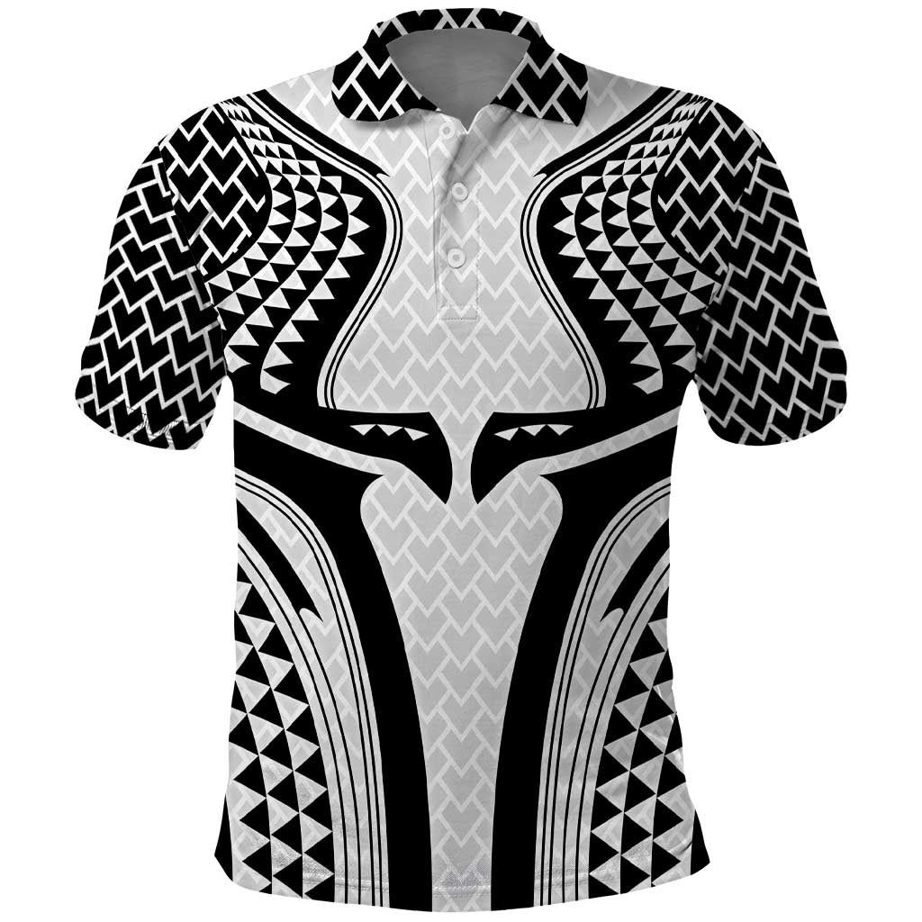 Hawaiian Kakau Art Tattoos Aquaman Style Polo Shirt White Version LT03