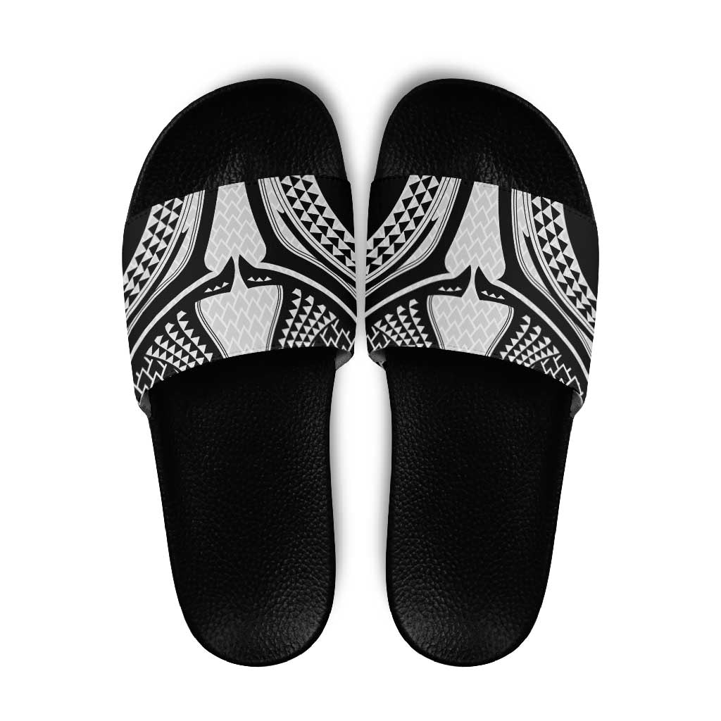 Hawaiian Kakau Art Tattoos Aquaman Style Slide Sandals White Version LT03