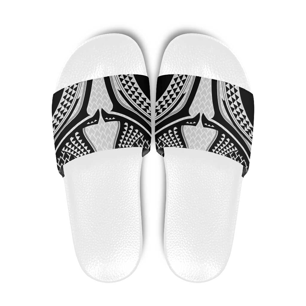 Hawaiian Kakau Art Tattoos Aquaman Style Slide Sandals White Version LT03