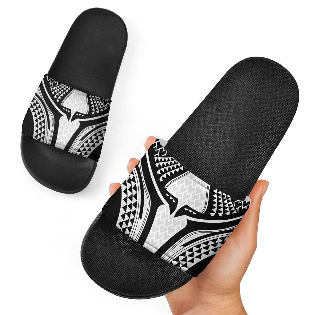 Hawaiian Kakau Art Tattoos Aquaman Style Slide Sandals White Version LT03