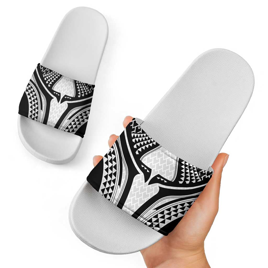 Hawaiian Kakau Art Tattoos Aquaman Style Slide Sandals White Version LT03