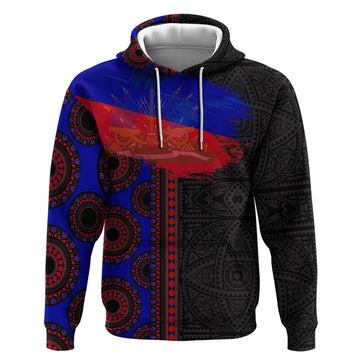 Haiti Flag Day African Seamless Pattern Hoodie LT03
