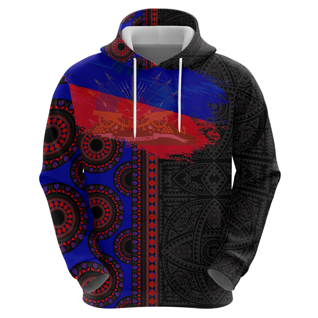 Haiti Flag Day African Seamless Pattern Hoodie LT03