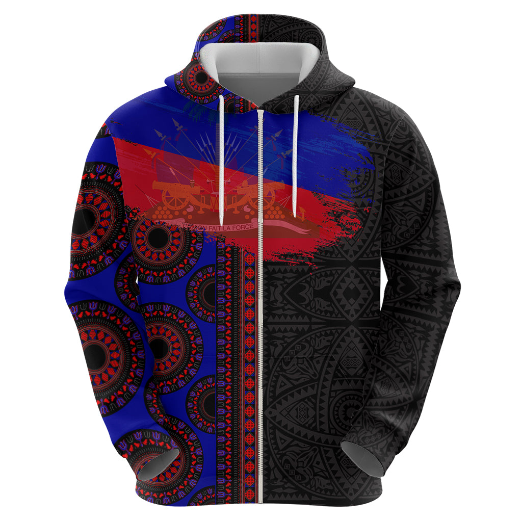 Haiti Flag Day African Seamless Pattern Hoodie LT03