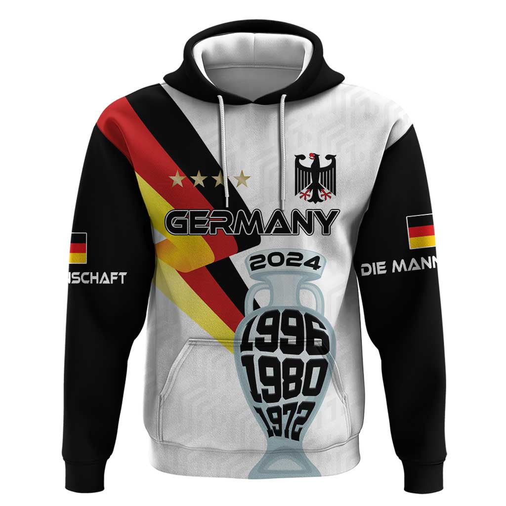 Custom Germany Football Road to the 4th European Championship Hoodie White Color LT03
