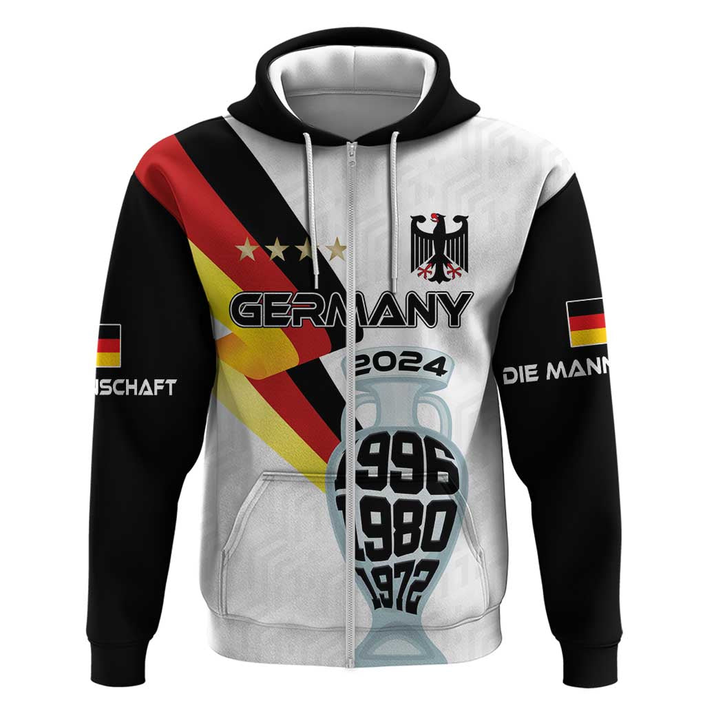 Custom Germany Football Road to the 4th European Championship Hoodie White Color LT03