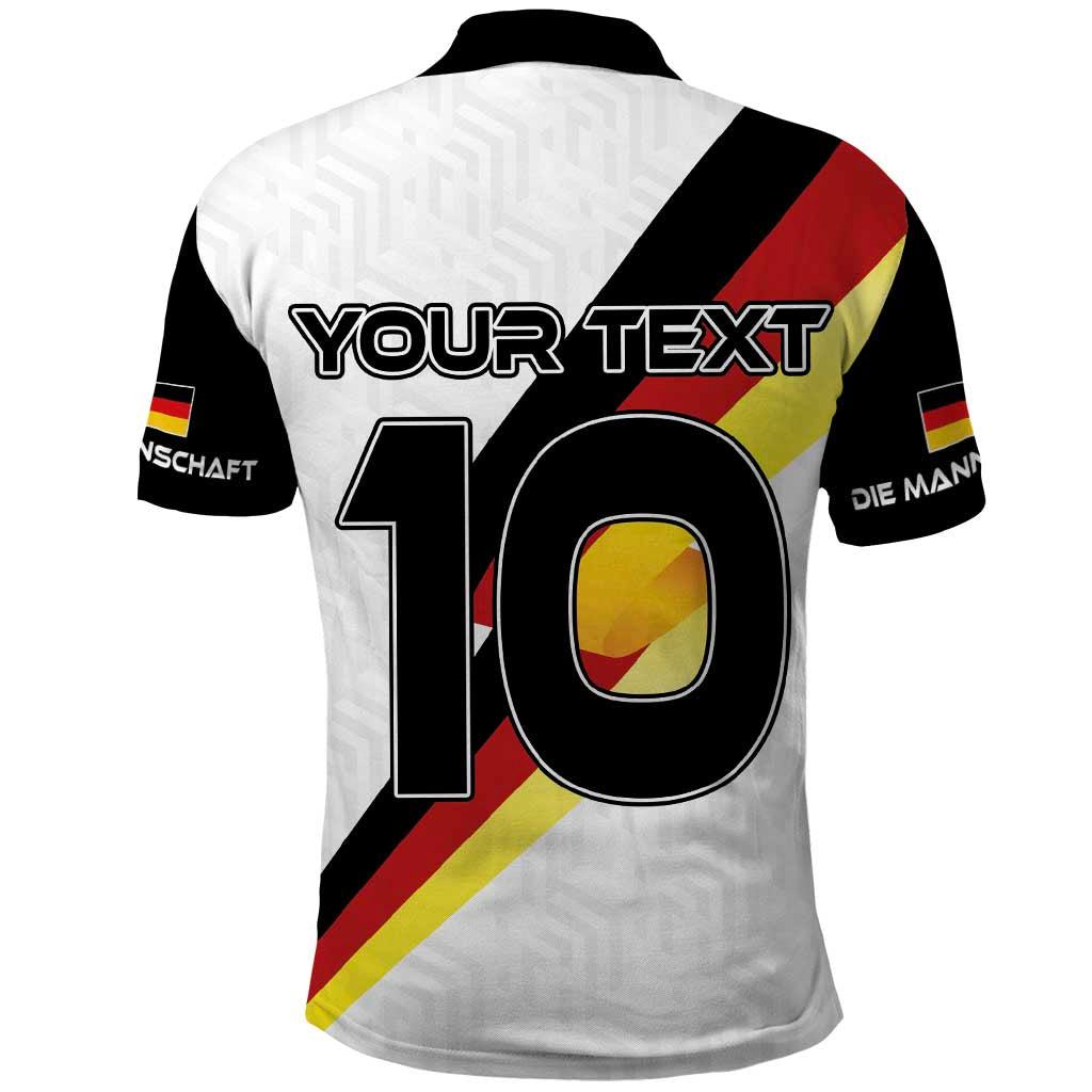 Custom Germany Football Road to the 4th European Championship Polo Shirt White Color LT03