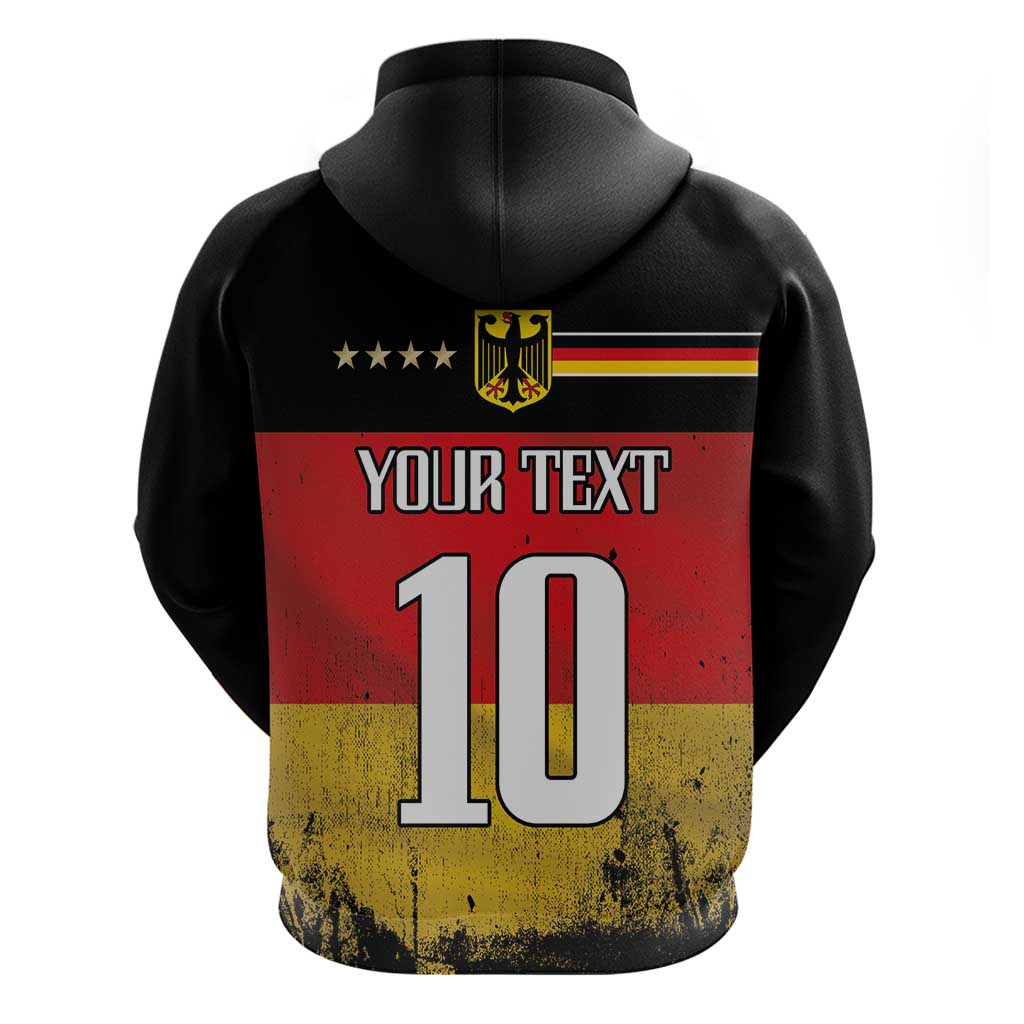 Custom Germany Football Road to the 4th European Championship Hoodie Black Color LT03