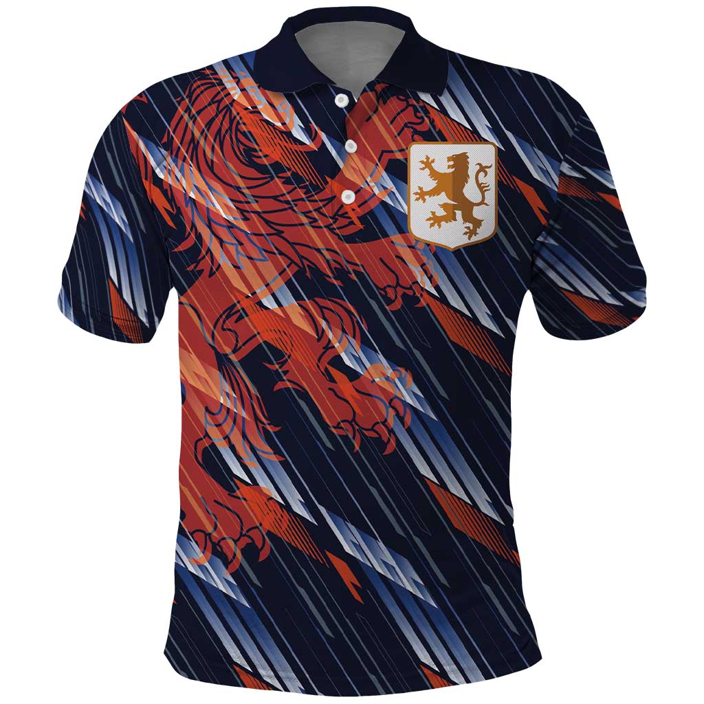 Custom Netherlands Lion Football Polo Shirt Sporty Style LT03