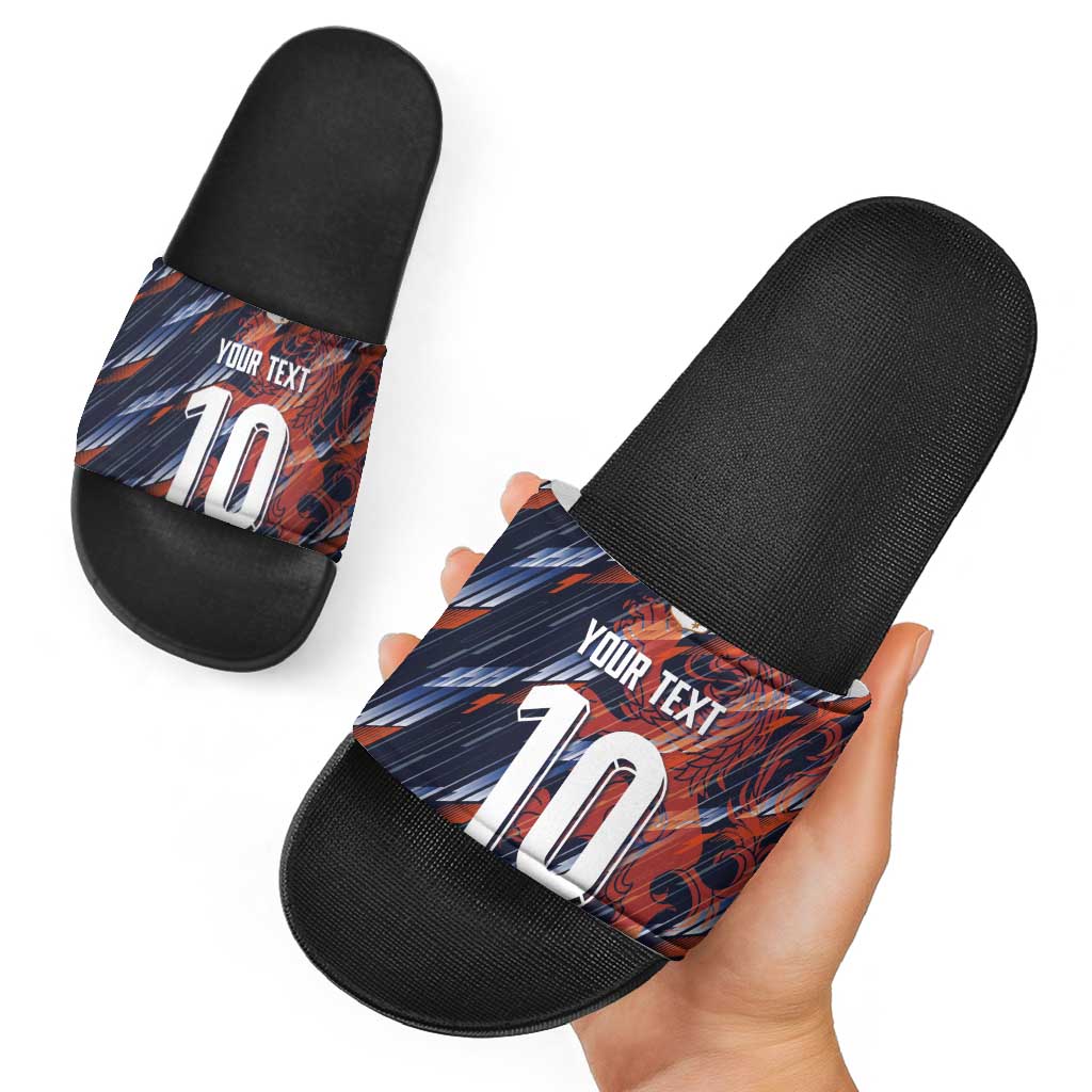 Custom Netherlands Lion Football Slide Sandals Sporty Style LT03