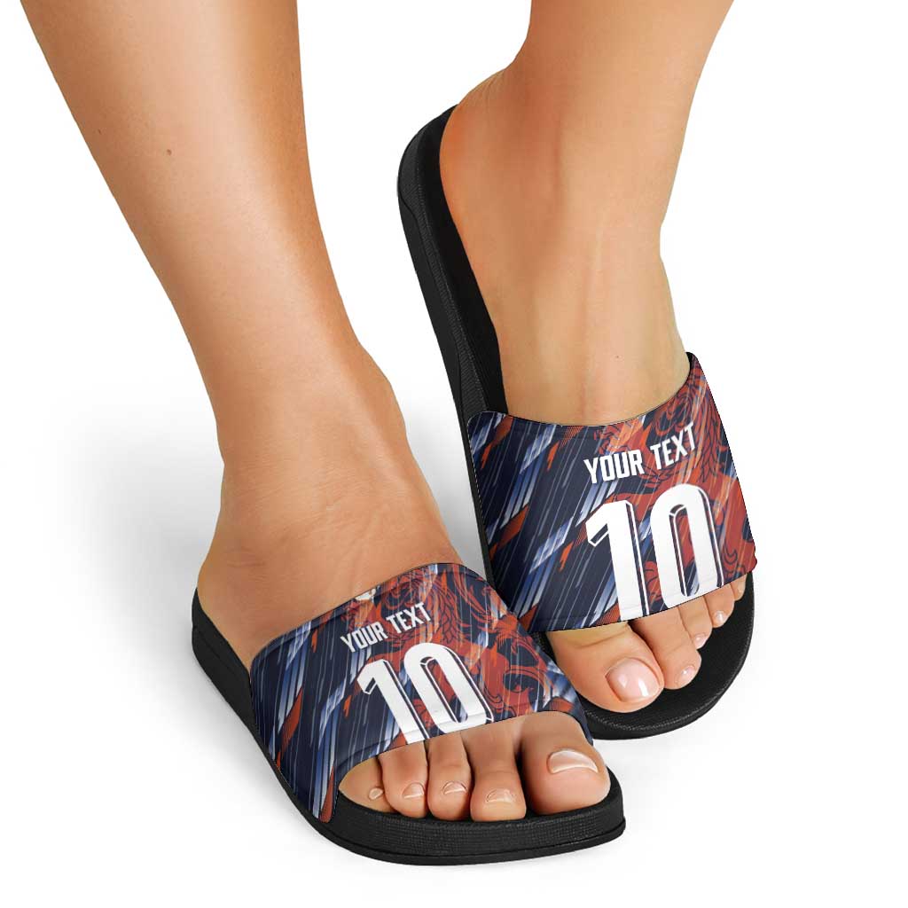 Custom Netherlands Lion Football Slide Sandals Sporty Style LT03