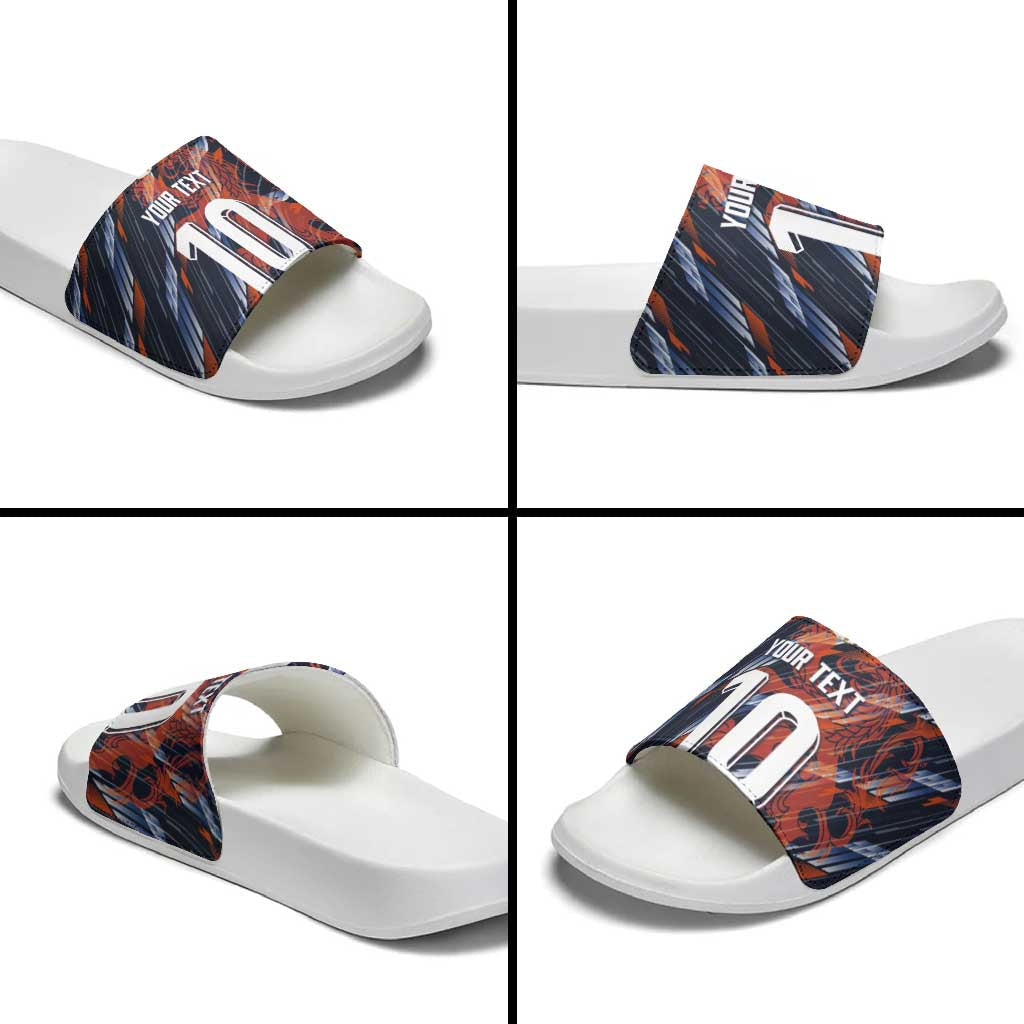 Custom Netherlands Lion Football Slide Sandals Sporty Style LT03