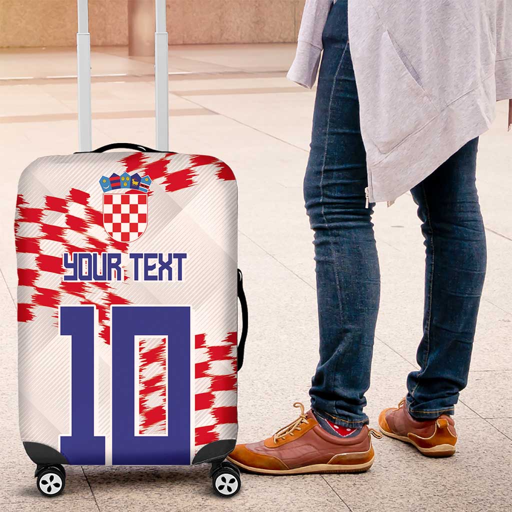 Custom Croatia Football Luggage Cover Kockasti-Grunge Checkers LT03