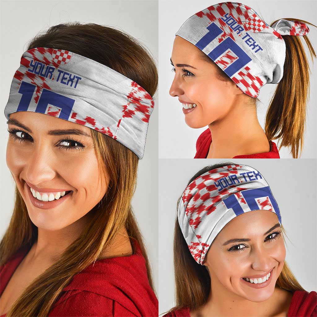 Custom Croatia Football Neck Gaiter Kockasti-Grunge Checkers LT03
