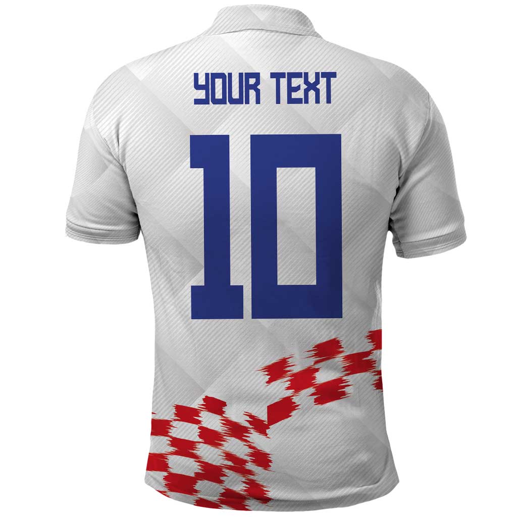 Custom Croatia Football Polo Shirt Kockasti-Grunge Checkers LT03