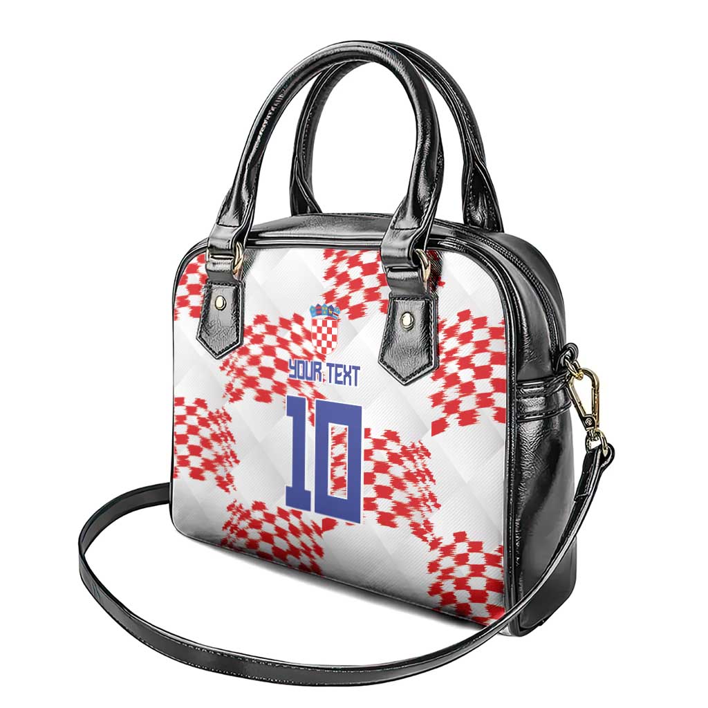 Custom Croatia Football Shoulder Handbag Kockasti-Grunge Checkers LT03