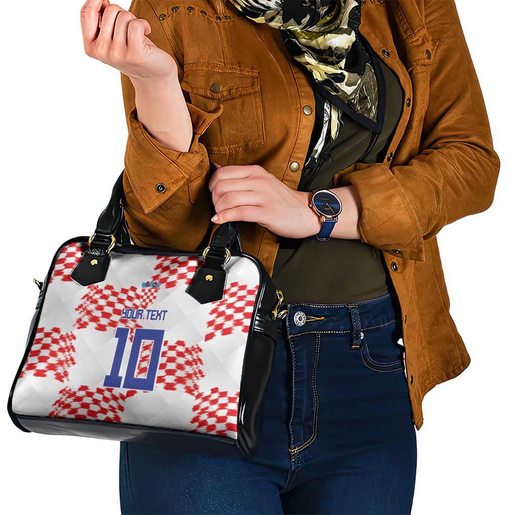 Custom Croatia Football Shoulder Handbag Kockasti-Grunge Checkers LT03