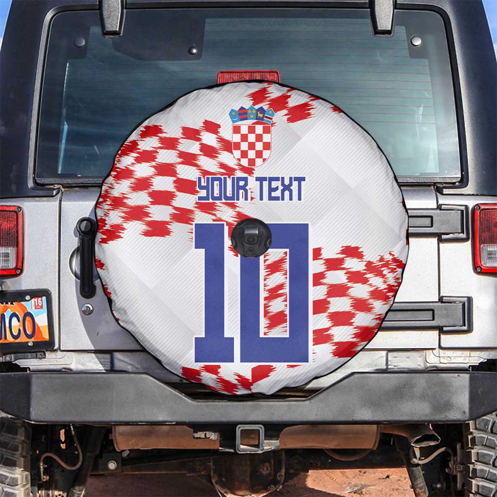 Custom Croatia Football Spare Tire Cover Kockasti-Grunge Checkers LT03