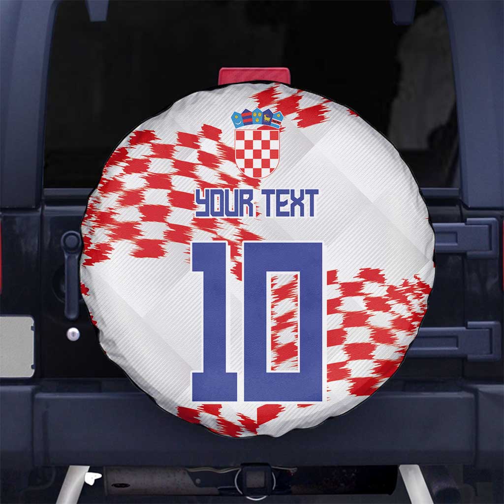 Custom Croatia Football Spare Tire Cover Kockasti-Grunge Checkers LT03