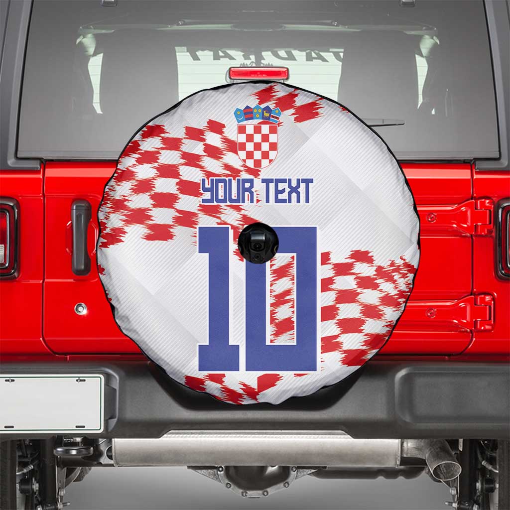 Custom Croatia Football Spare Tire Cover Kockasti-Grunge Checkers LT03