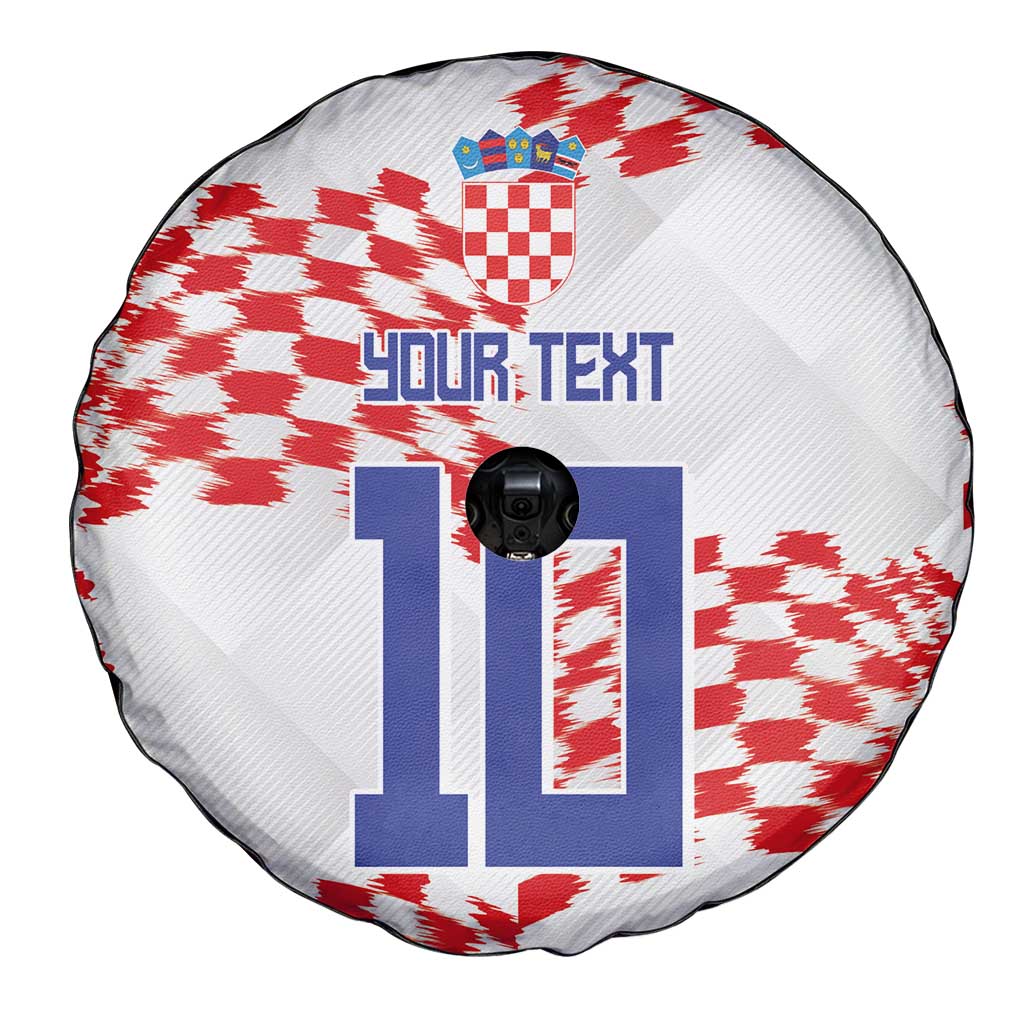Custom Croatia Football Spare Tire Cover Kockasti-Grunge Checkers LT03