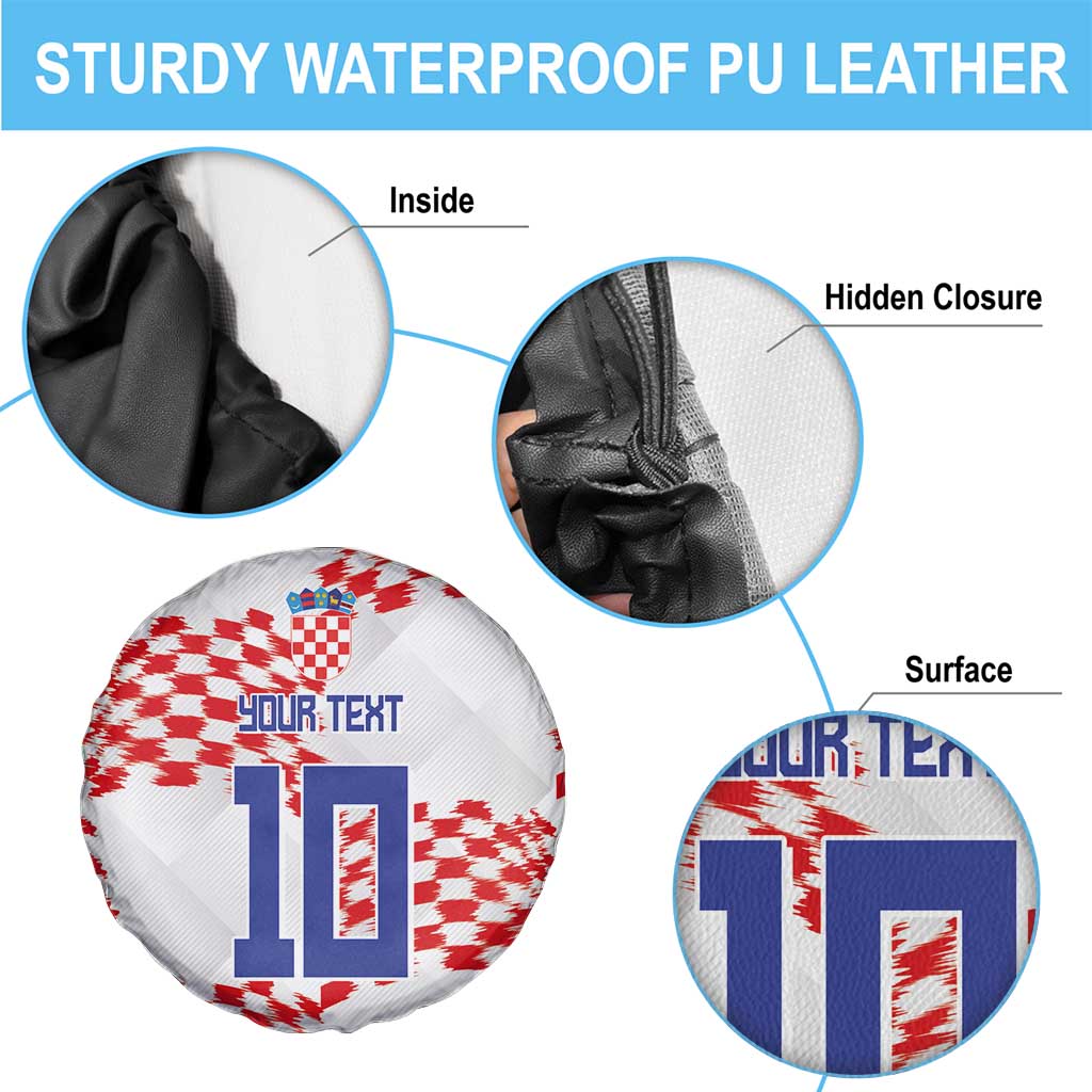 Custom Croatia Football Spare Tire Cover Kockasti-Grunge Checkers LT03