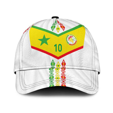 Senegal Football Classic Cap Tricolor Traditional Patterns Sporty Style LT03