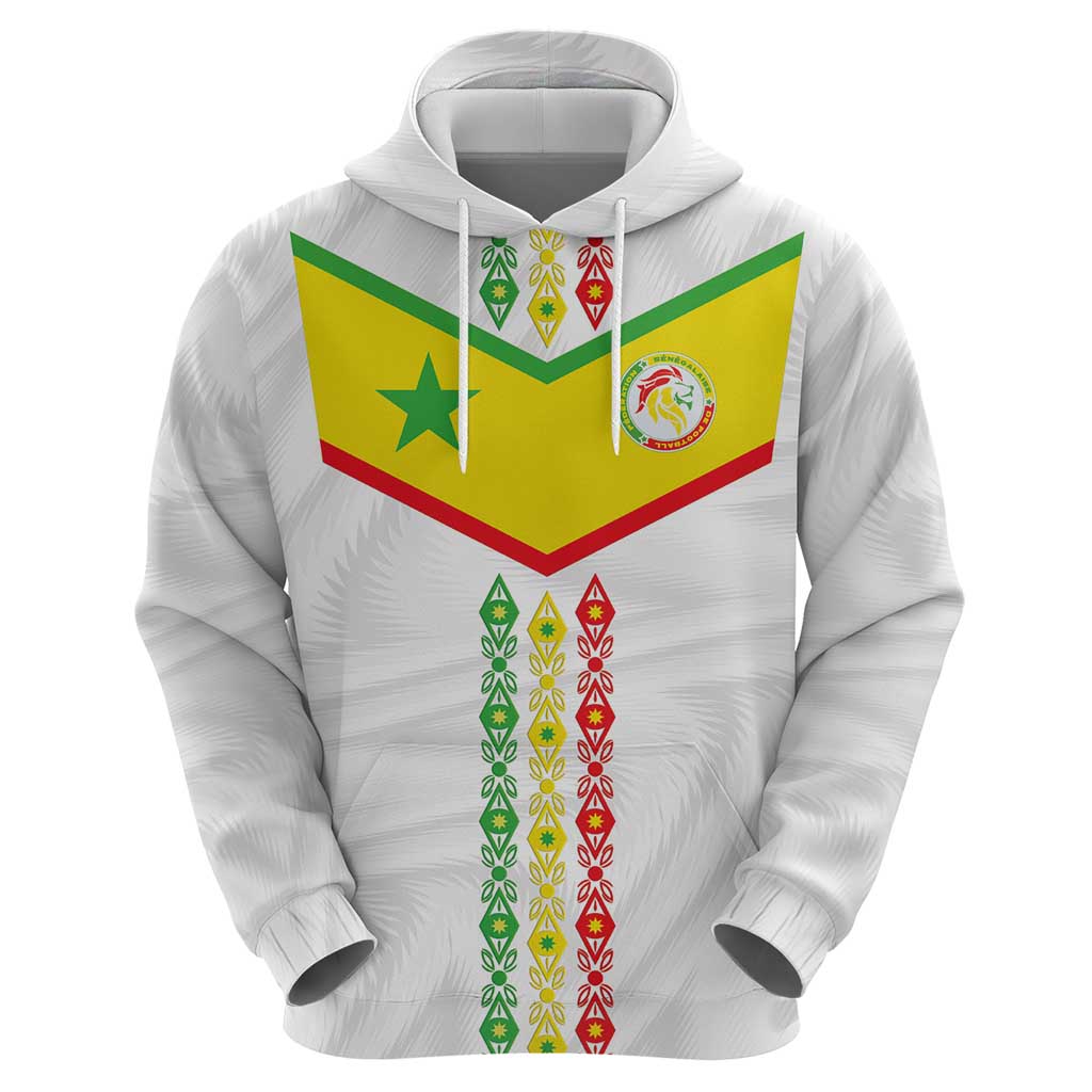Custom Senegal Football Hoodie Tricolor Traditional Patterns Sporty Style LT03