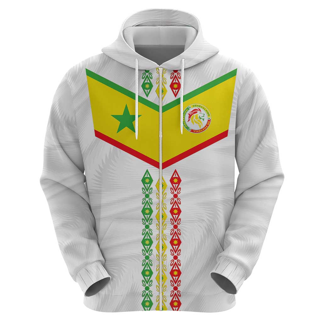 Custom Senegal Football Hoodie Tricolor Traditional Patterns Sporty Style LT03