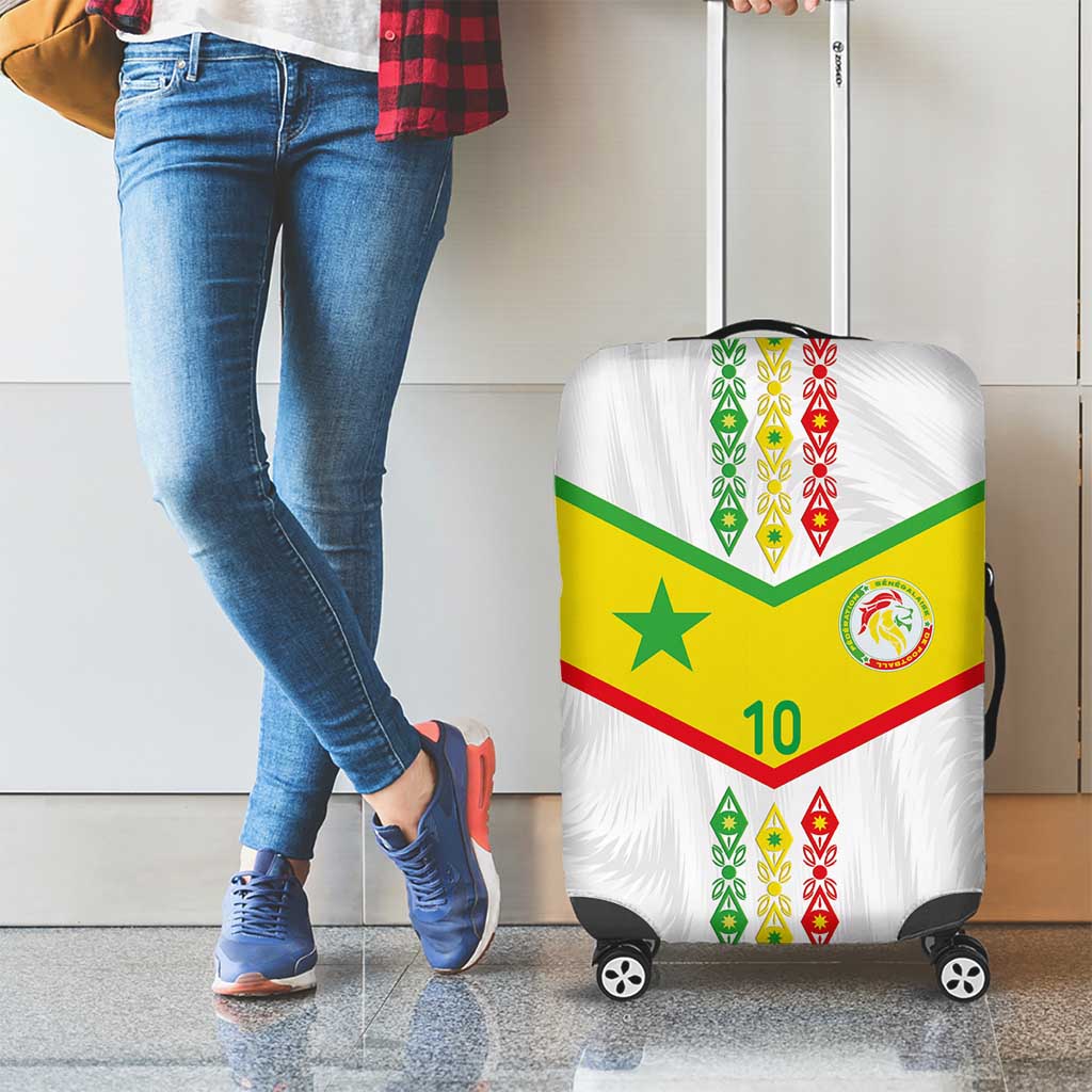 Custom Senegal Football Luggage Cover Tricolor Traditional Patterns Sporty Style LT03
