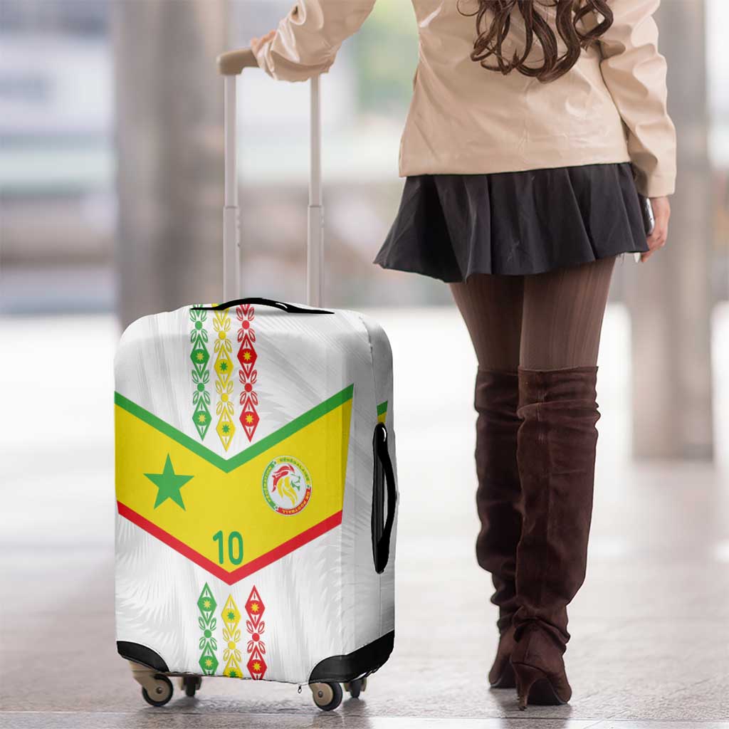 Custom Senegal Football Luggage Cover Tricolor Traditional Patterns Sporty Style LT03