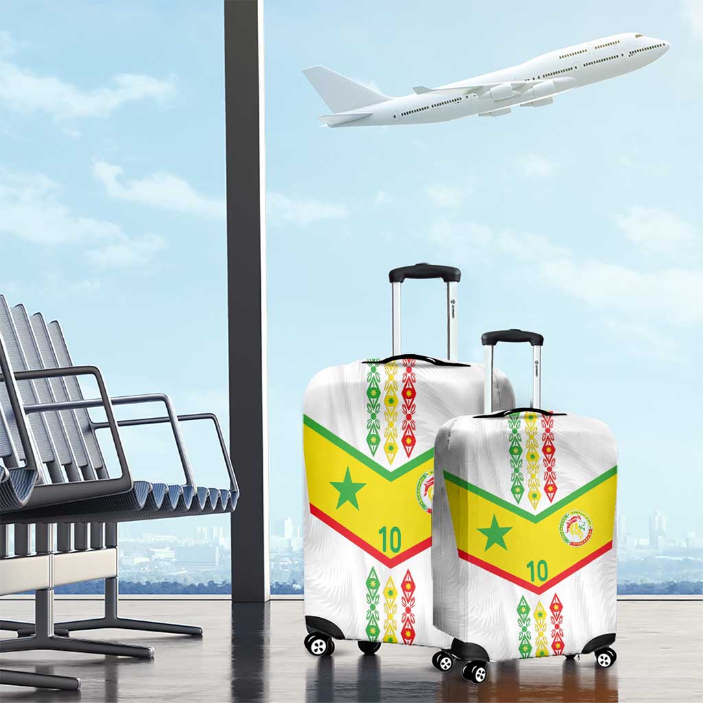 Custom Senegal Football Luggage Cover Tricolor Traditional Patterns Sporty Style LT03