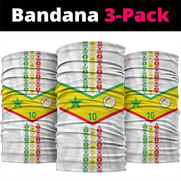 Custom Senegal Football Neck Gaiter Tricolor Traditional Patterns Sporty Style LT03