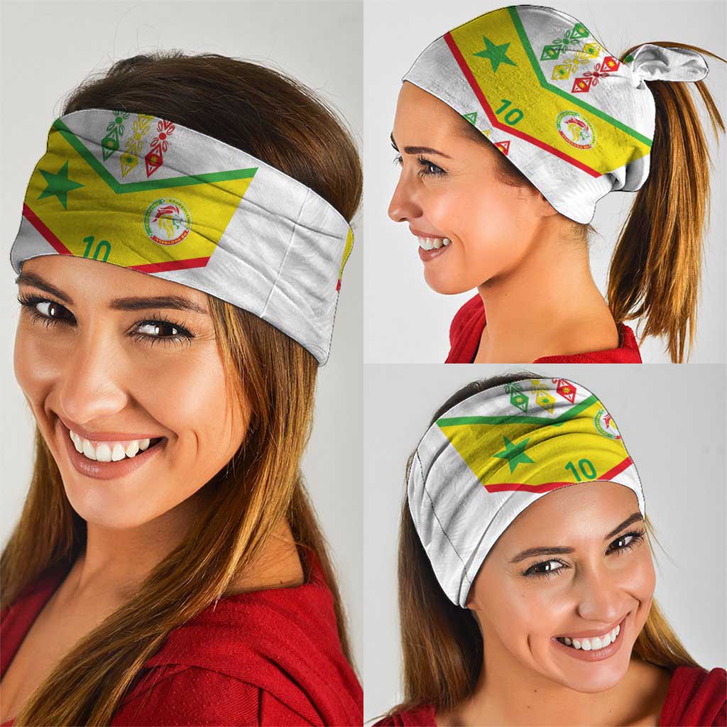 Custom Senegal Football Neck Gaiter Tricolor Traditional Patterns Sporty Style LT03