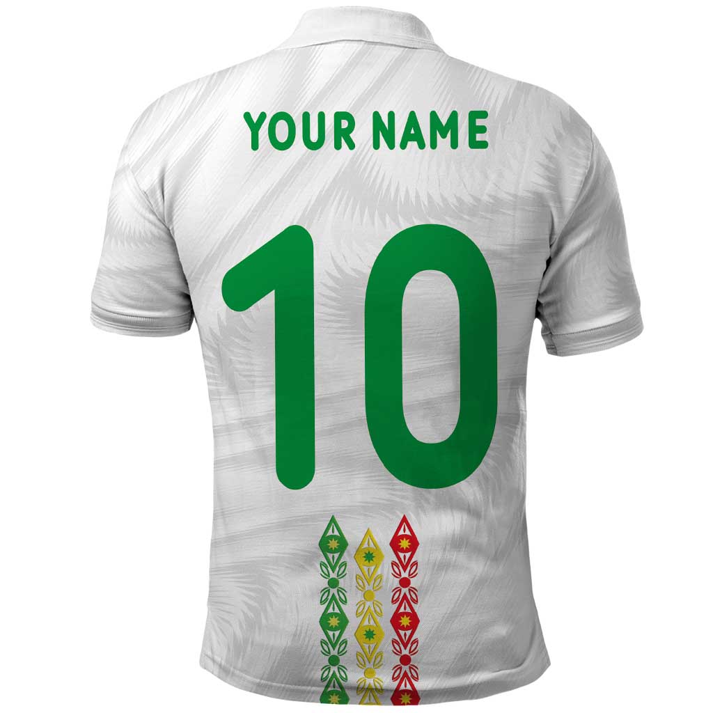 Custom Senegal Football Polo Shirt Tricolor Traditional Patterns Sporty Style LT03