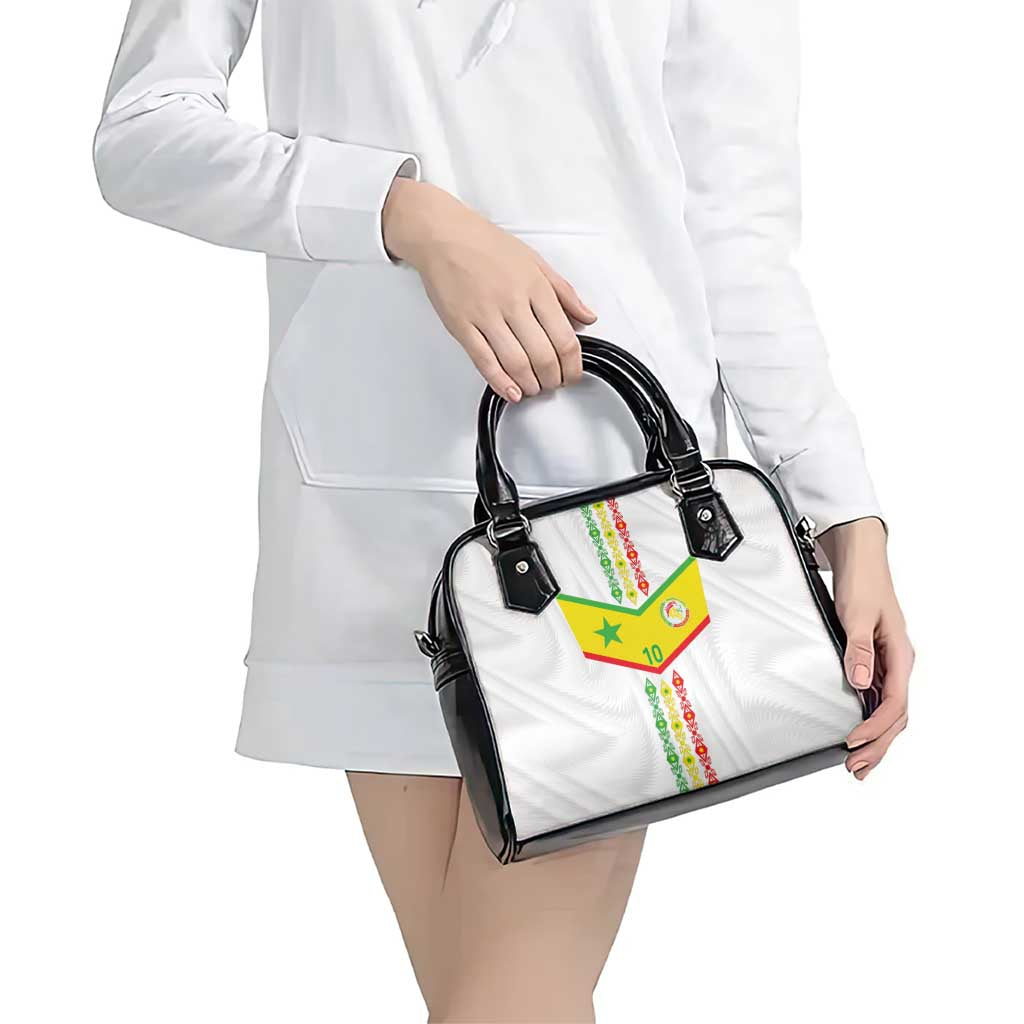 Custom Senegal Football Shoulder Handbag Tricolor Traditional Patterns Sporty Style LT03