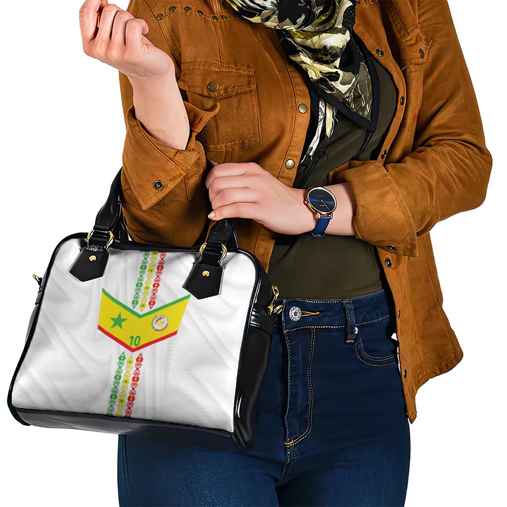 Custom Senegal Football Shoulder Handbag Tricolor Traditional Patterns Sporty Style LT03