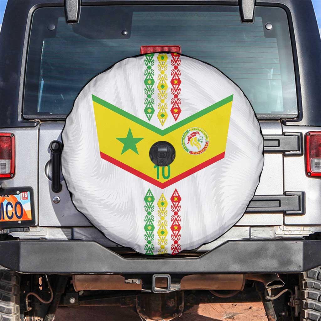 Custom Senegal Football Spare Tire Cover Tricolor Traditional Patterns Sporty Style LT03