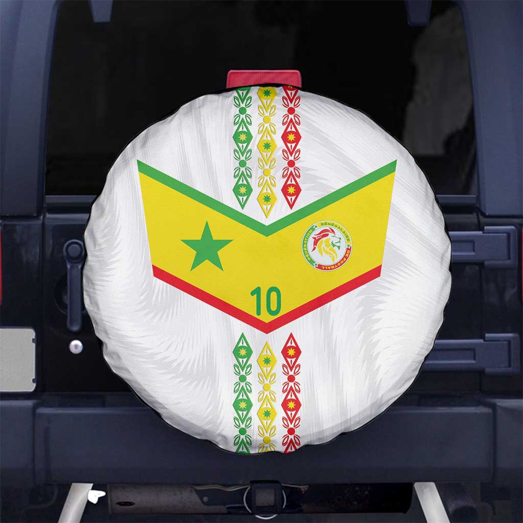 Custom Senegal Football Spare Tire Cover Tricolor Traditional Patterns Sporty Style LT03