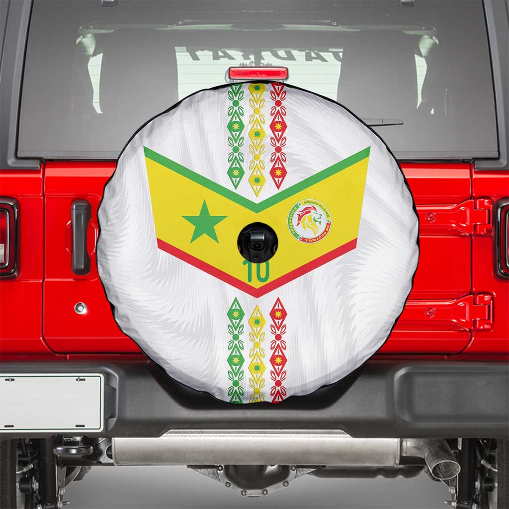 Custom Senegal Football Spare Tire Cover Tricolor Traditional Patterns Sporty Style LT03