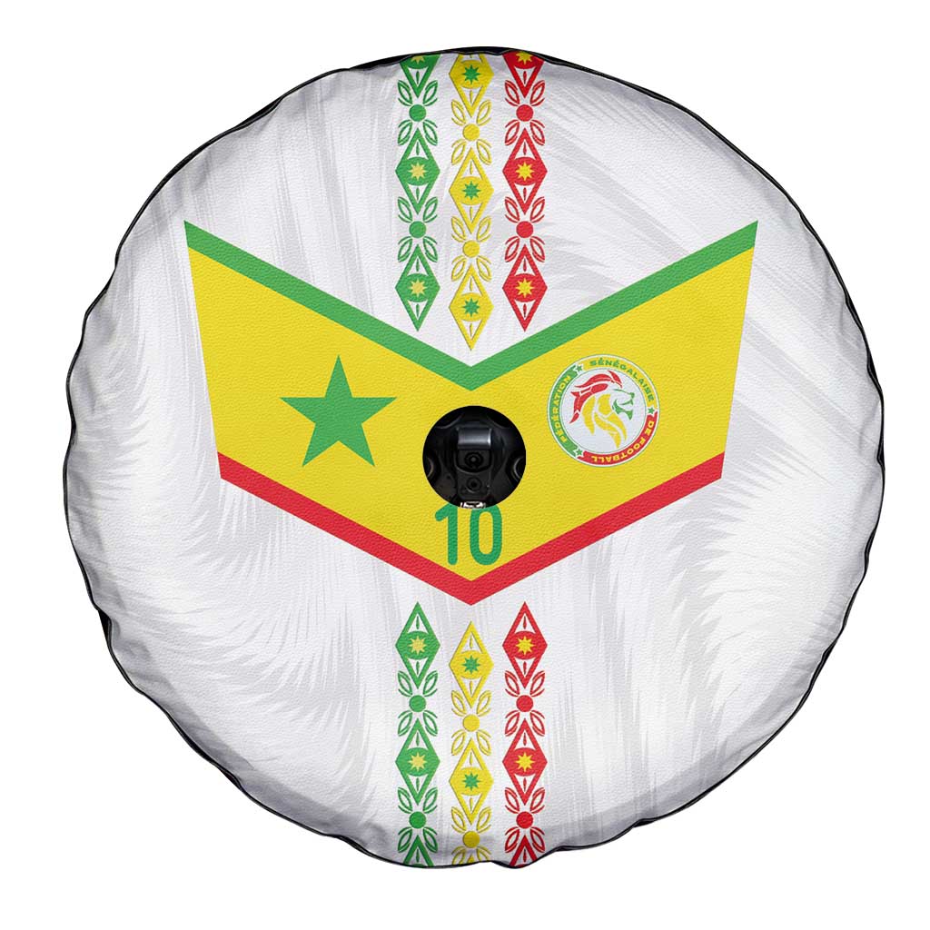 Custom Senegal Football Spare Tire Cover Tricolor Traditional Patterns Sporty Style LT03