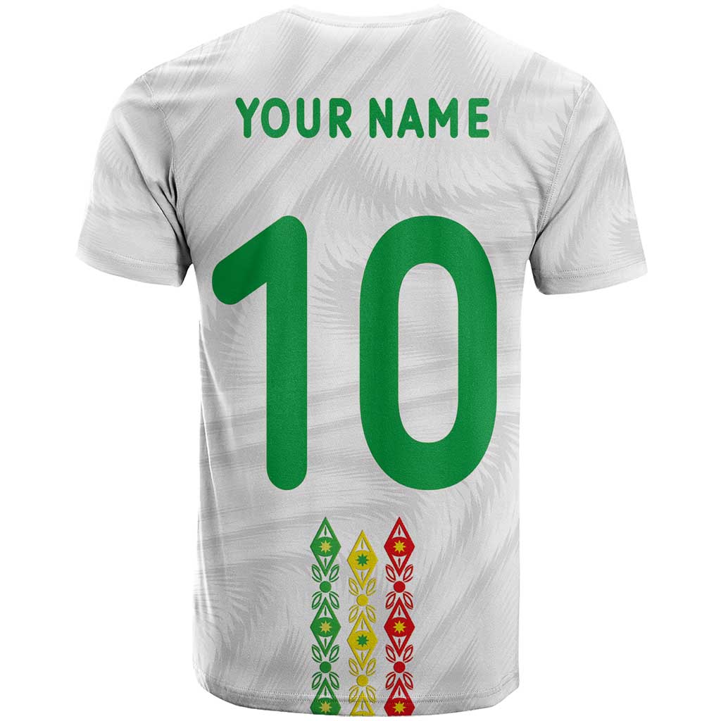 Custom Senegal Football T shirt Tricolor African Stripes Motif Sporty Style LT03