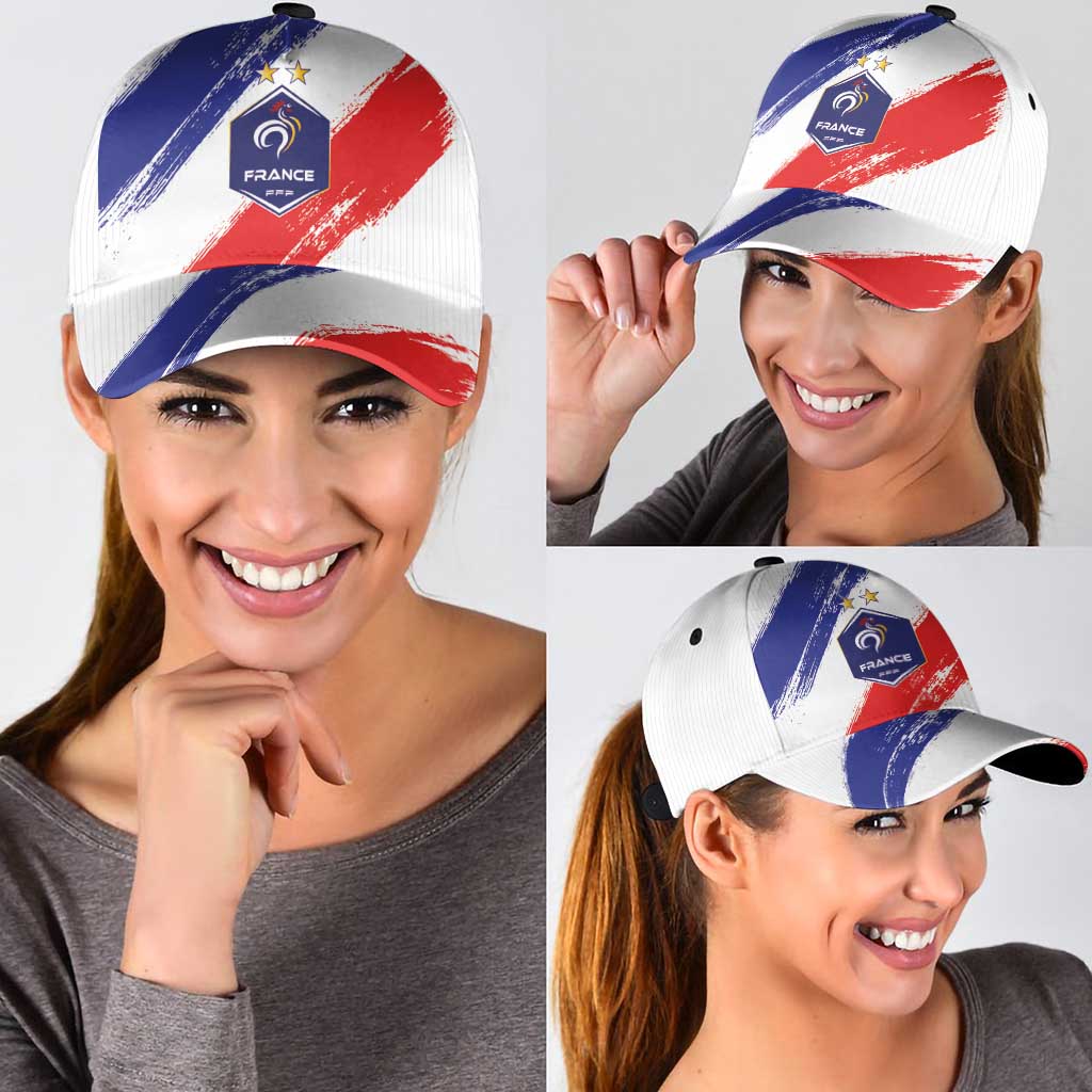 France Foorball Classic Cap Les Bleus Tricolor Brush Style LT03