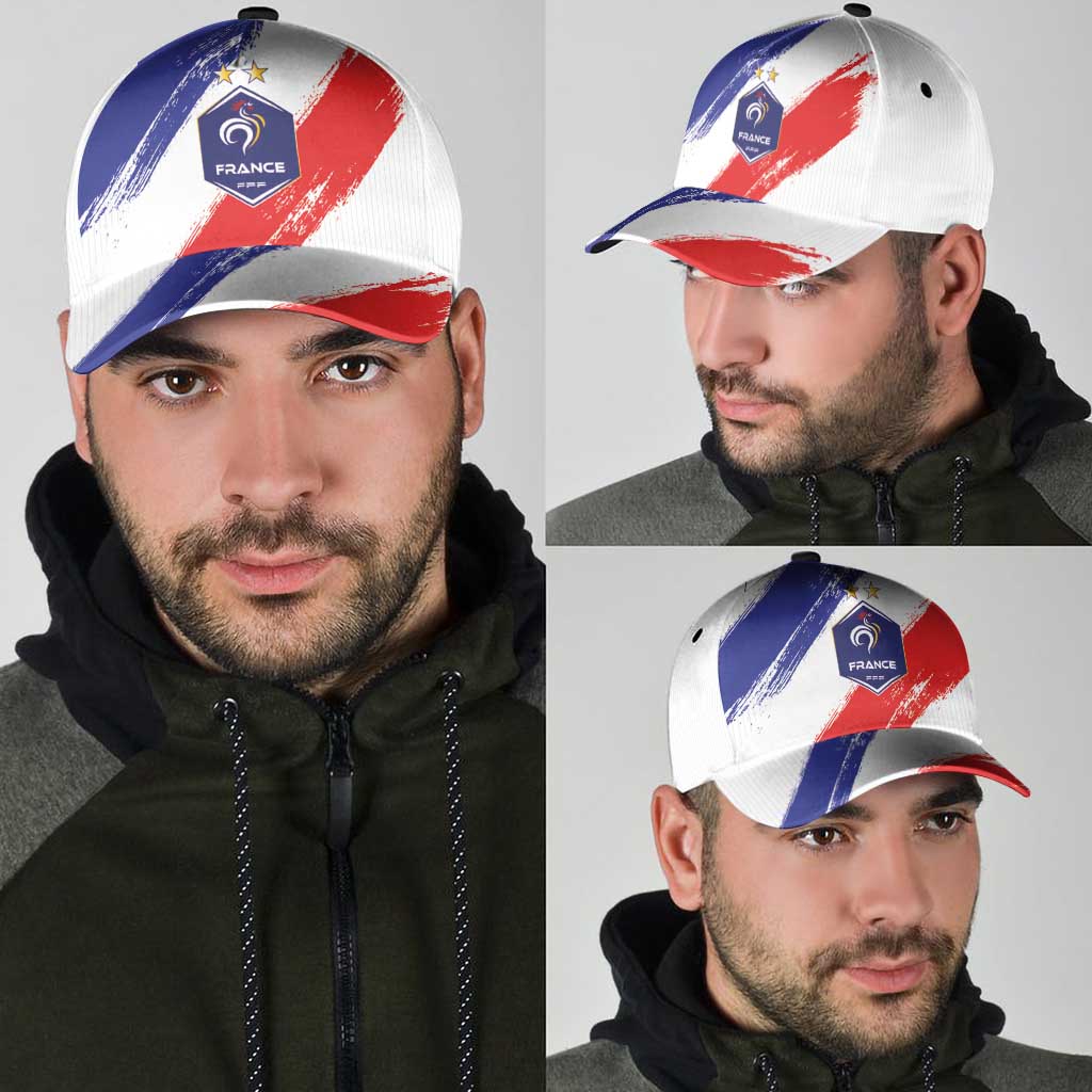 France Foorball Classic Cap Les Bleus Tricolor Brush Style LT03
