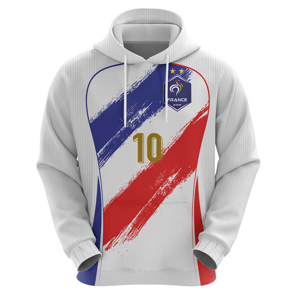 Custom France Foorball Hoodie Les Bleus Tricolor Brush Style LT03