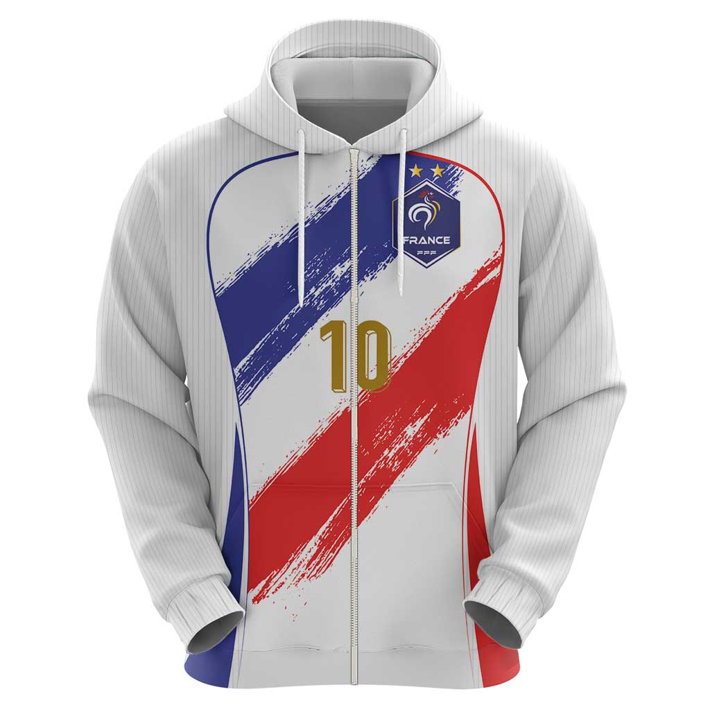 Custom France Foorball Hoodie Les Bleus Tricolor Brush Style LT03
