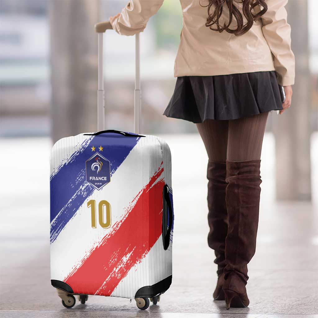 Custom France Foorball Luggage Cover Les Bleus Tricolor Brush Style LT03